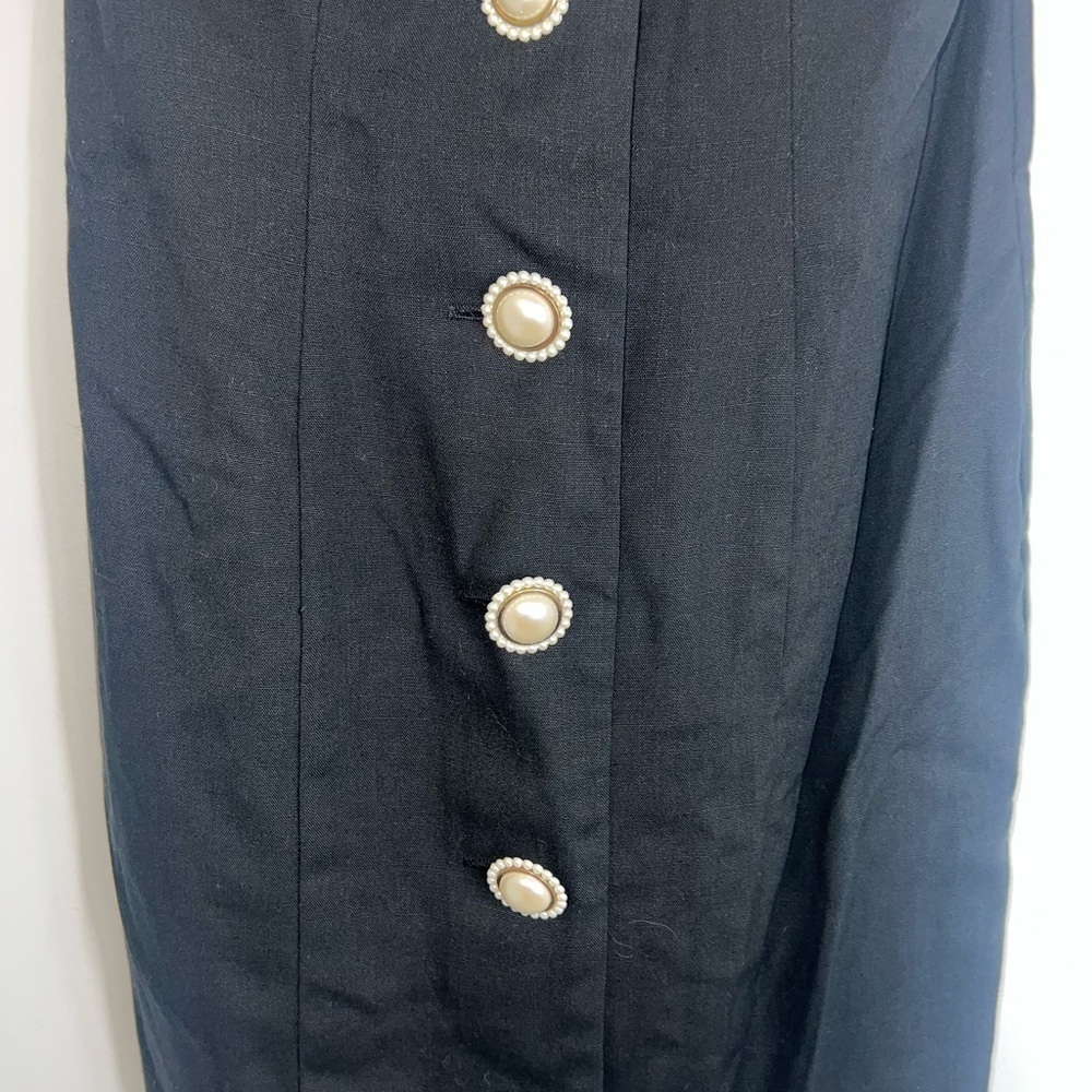 Vintage Jessica Howard Elegant Black and White Dress with Button Detail - Picture 5 of 13